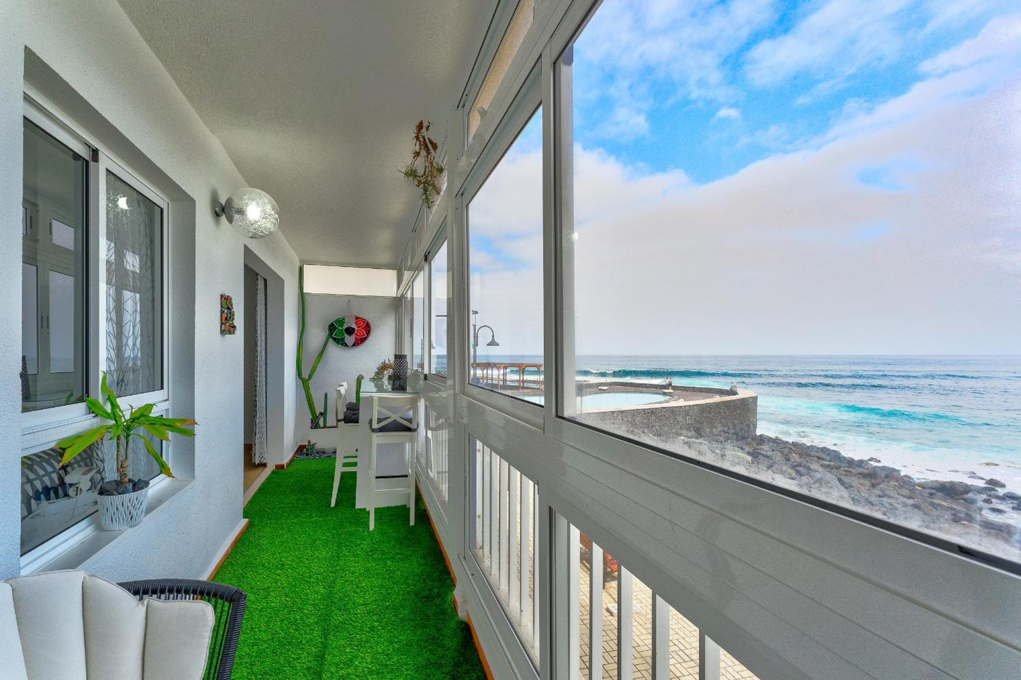 1St Line Sea View 3 Rooms Apartment In Tenerife 92M2 Bajamar  Extérieur photo